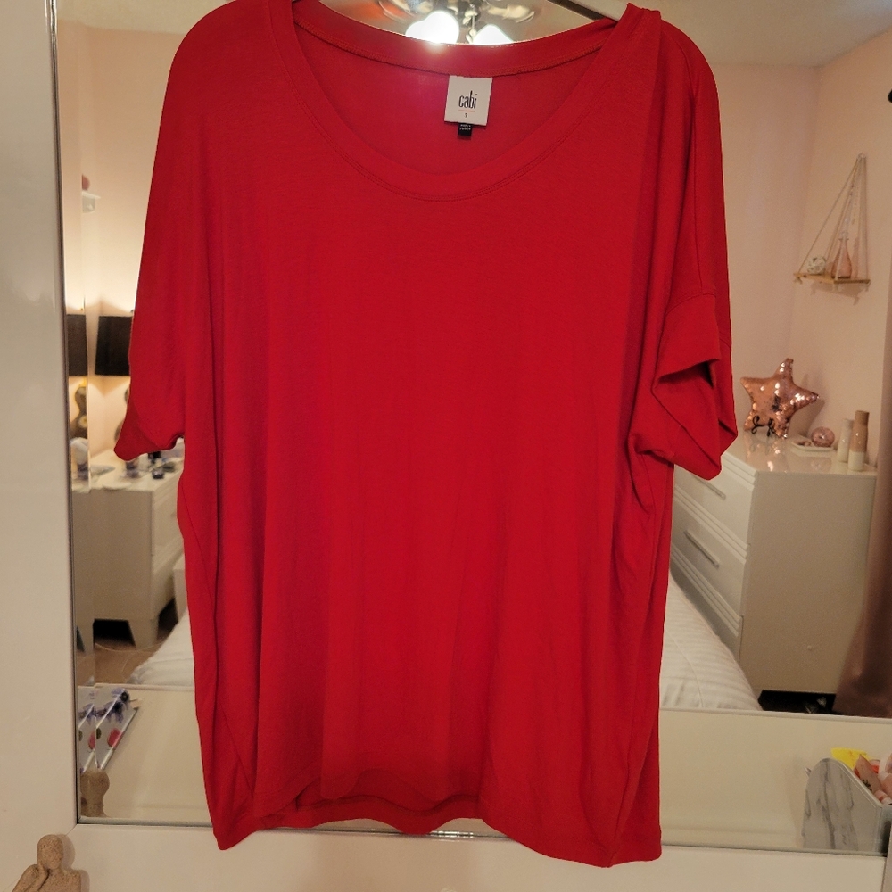 Cabi Red Fits Like A LargeWomen's Top